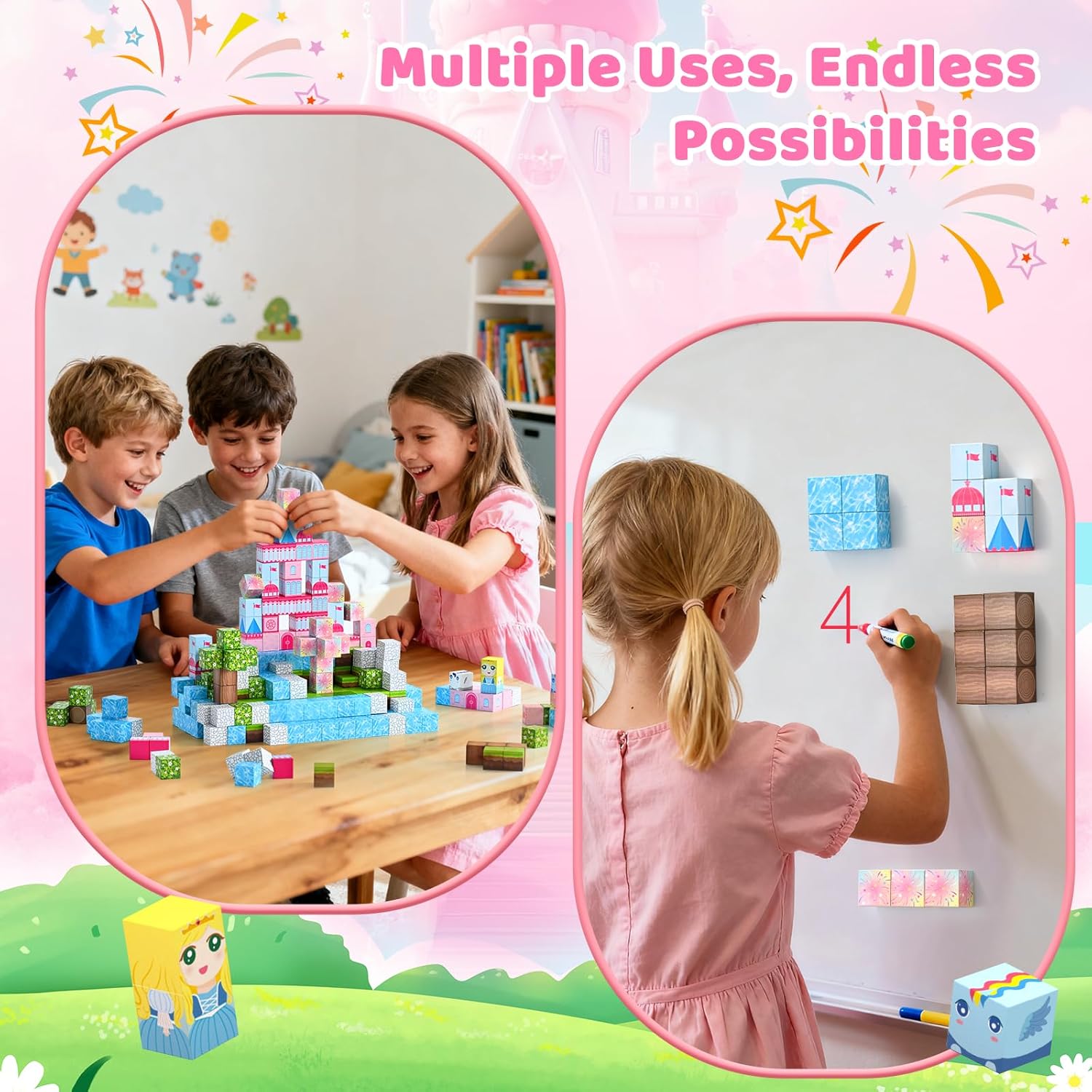 200-Piece Magnetic Building Blocks Set