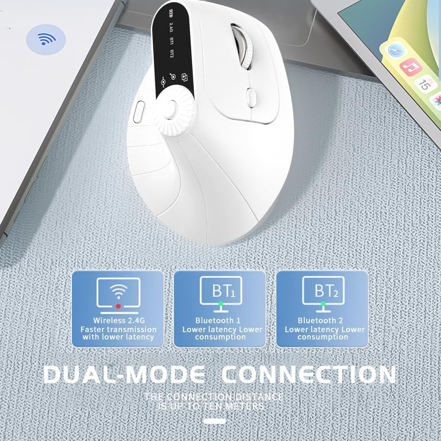 Smart Vertical Mouse – Ergonomic Wireless