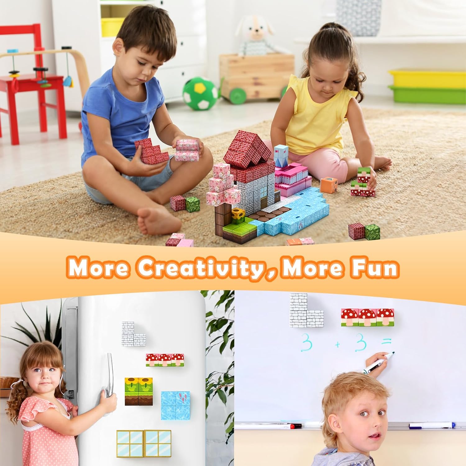 200-Piece Magnetic Building Blocks Set