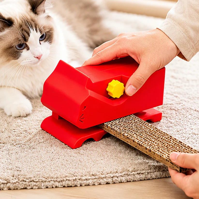 Cat scratching board cardboard cutter