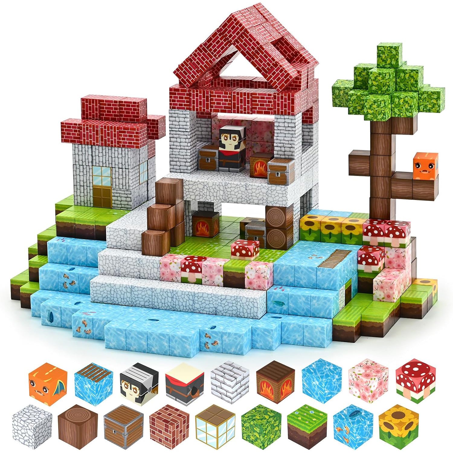 200-Piece Magnetic Building Blocks Set