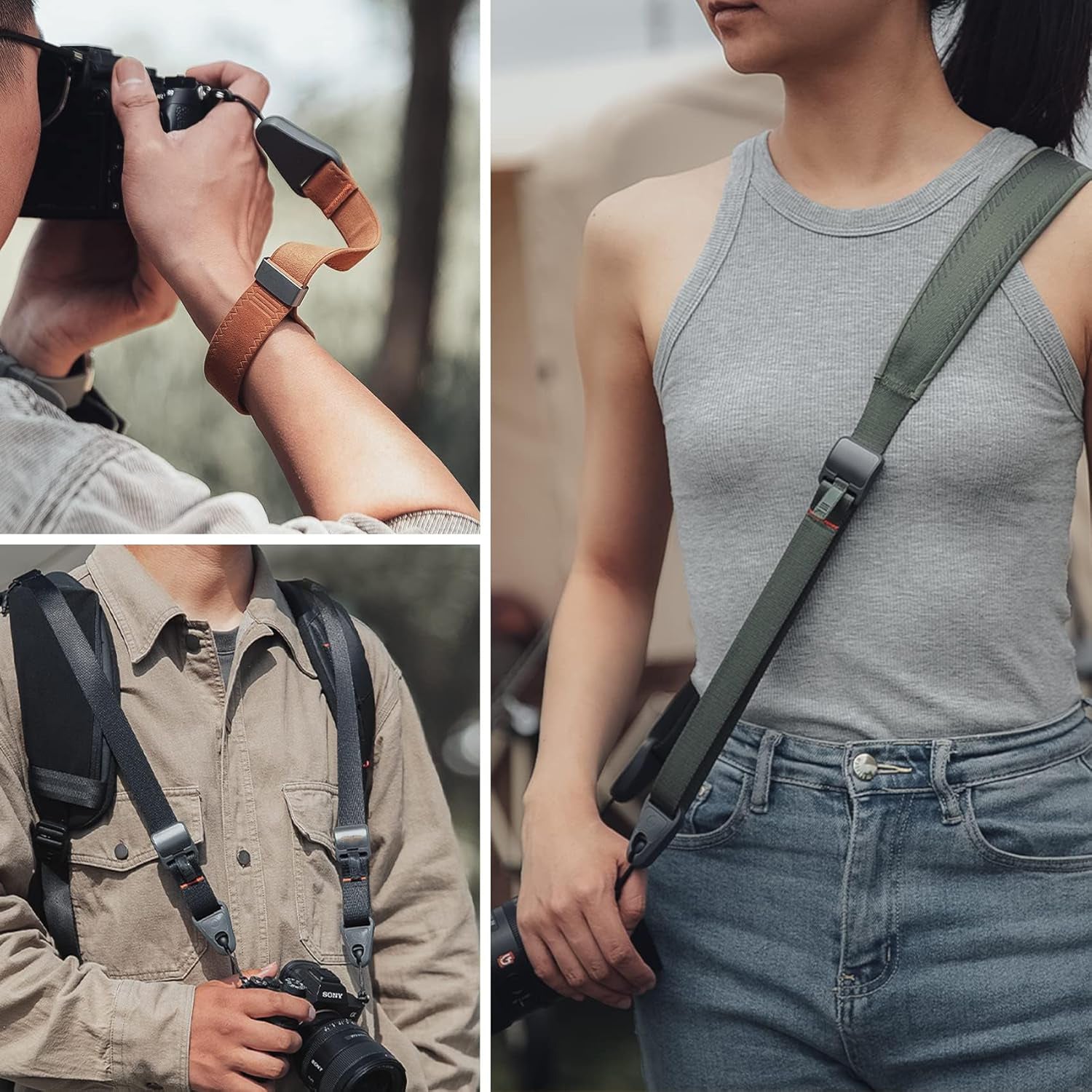 Adjustable Camera Shoulder Strap with Quick Release Plate