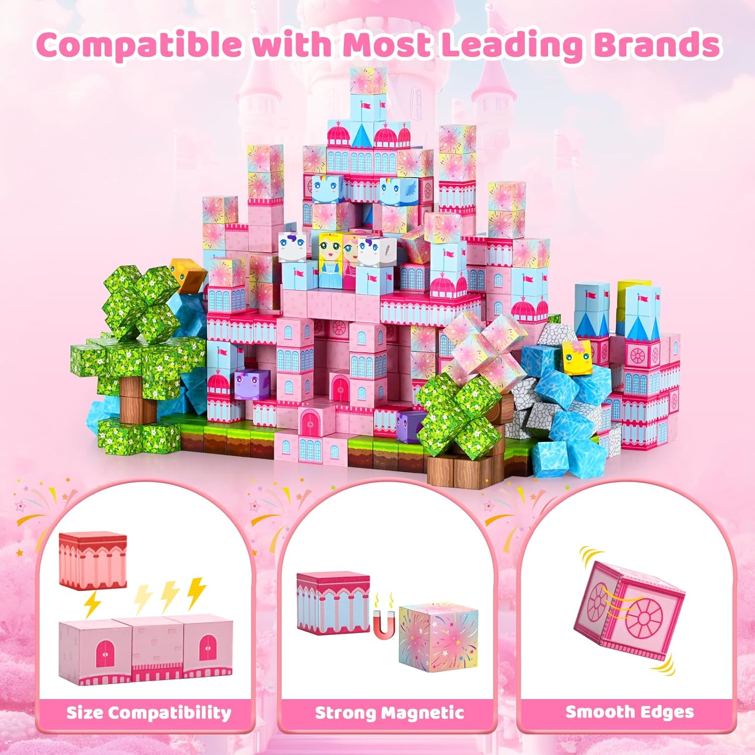 200-Piece Magnetic Building Blocks Set