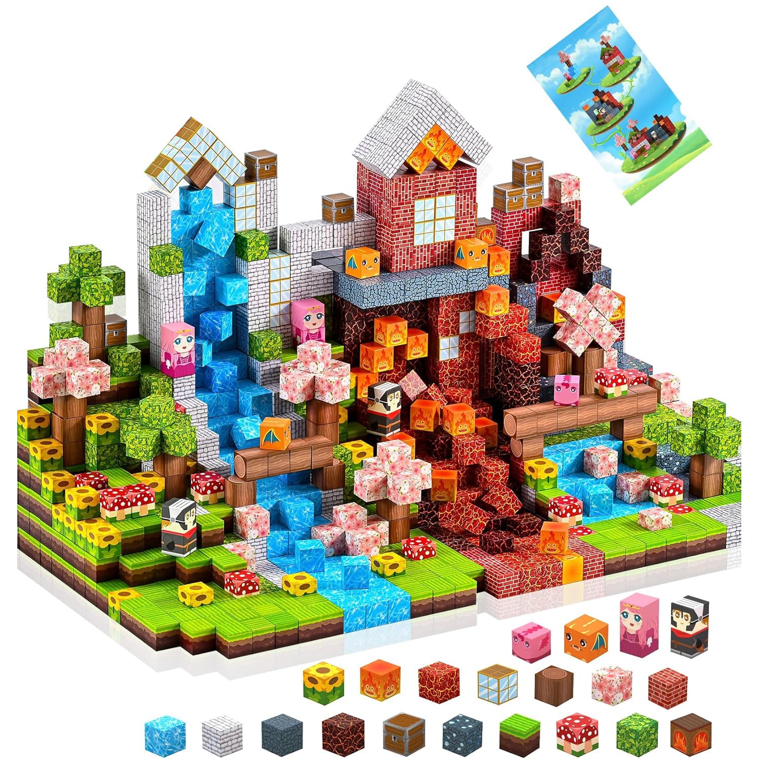 200-Piece Magnetic Building Blocks Set
