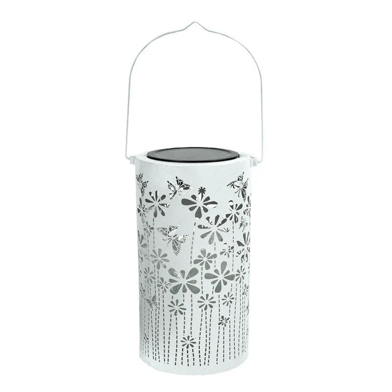 Modern Solar Lantern – Waterproof Butterfly & Peony Shadow LED Garden Landscape Light