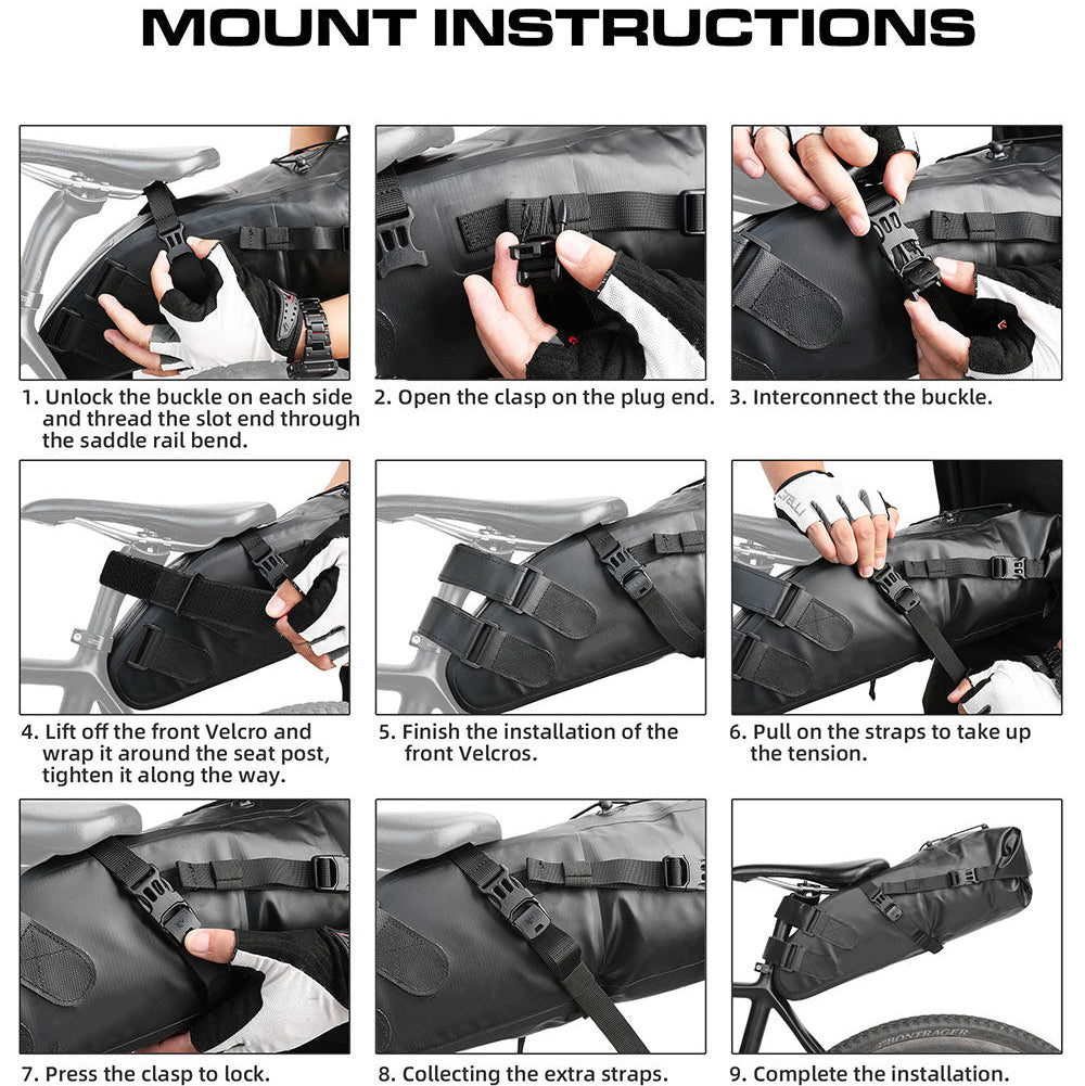 Waterproof Bike Travel Bag – 5/10/13 Liter Options