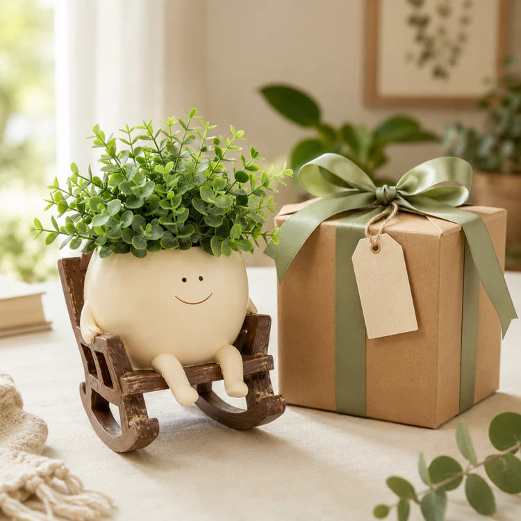Cute Wobble Plant Pot – Decorative Mini Planter for Succulents & Small Indoor Plants