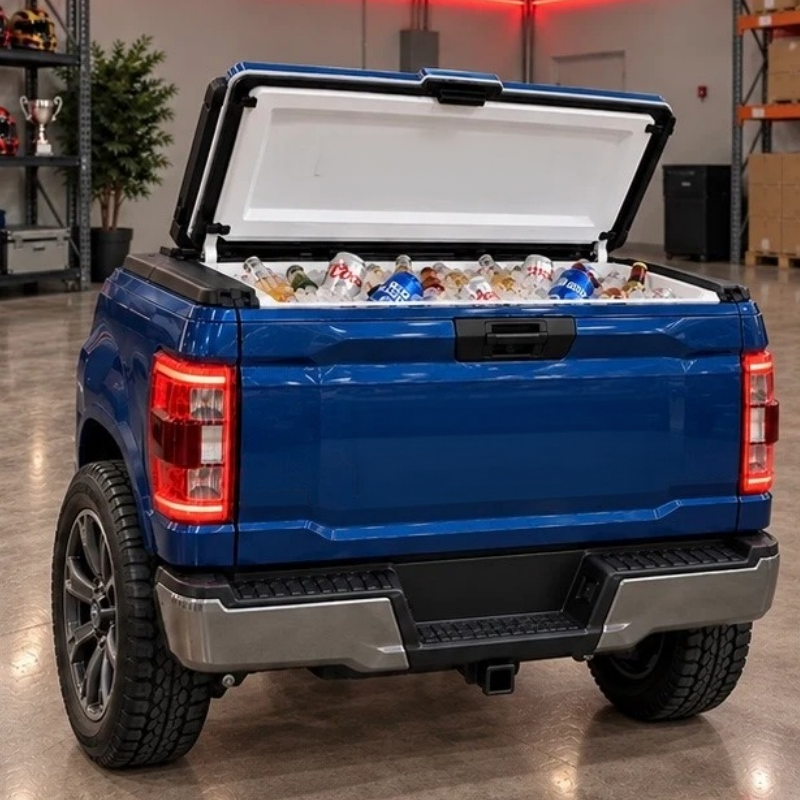 Truck Tailgate Replica Cooler – 50+ Can Capacity, Ice-Cold for Days 