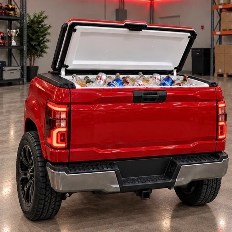 Truck Tailgate Replica Cooler – 50+ Can Capacity, Ice-Cold for Days 