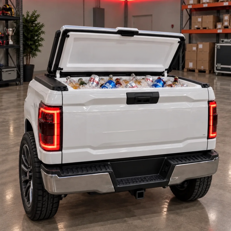 Truck Tailgate Replica Cooler – 50+ Can Capacity, Ice-Cold for Days 