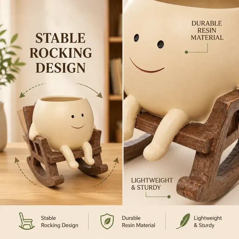 Cute Wobble Plant Pot – Decorative Mini Planter for Succulents & Small Indoor Plants