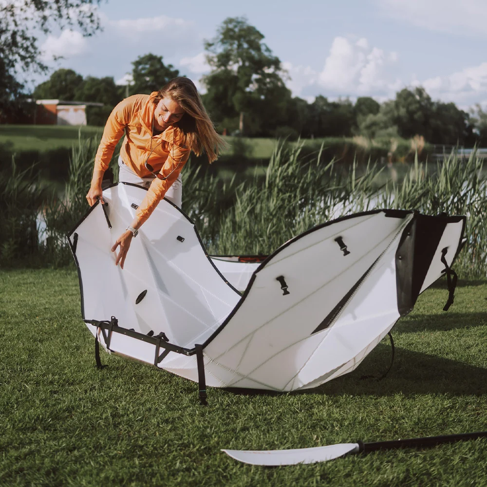 Foldable Origami Kayak – Sport Edition with Gel Seat & Rail System 