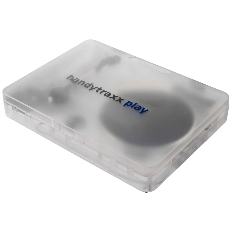 Clear White Portable Turntable – Transparent Edition with Built-in Effects & Looper