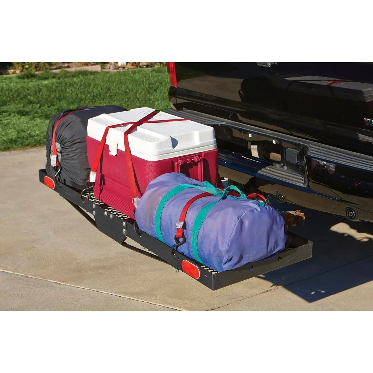 Folding Hitch Cargo Carrier – 750 lb Capacity for SUVs, Trucks & Vans