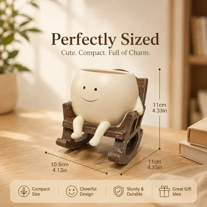 Cute Wobble Plant Pot – Decorative Mini Planter for Succulents & Small Indoor Plants