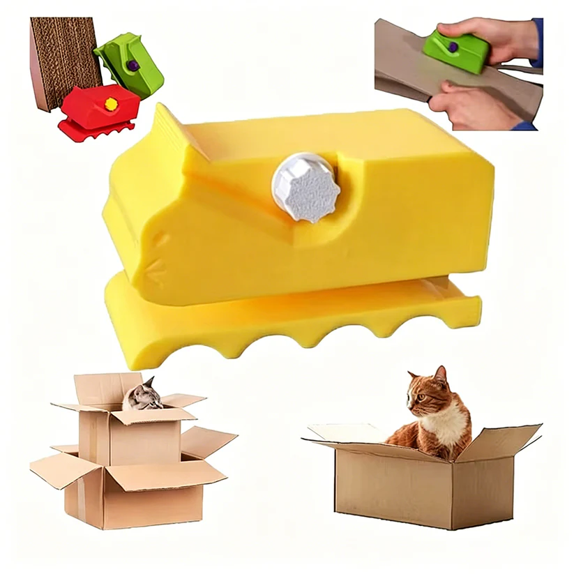 Cat scratching board cardboard cutter