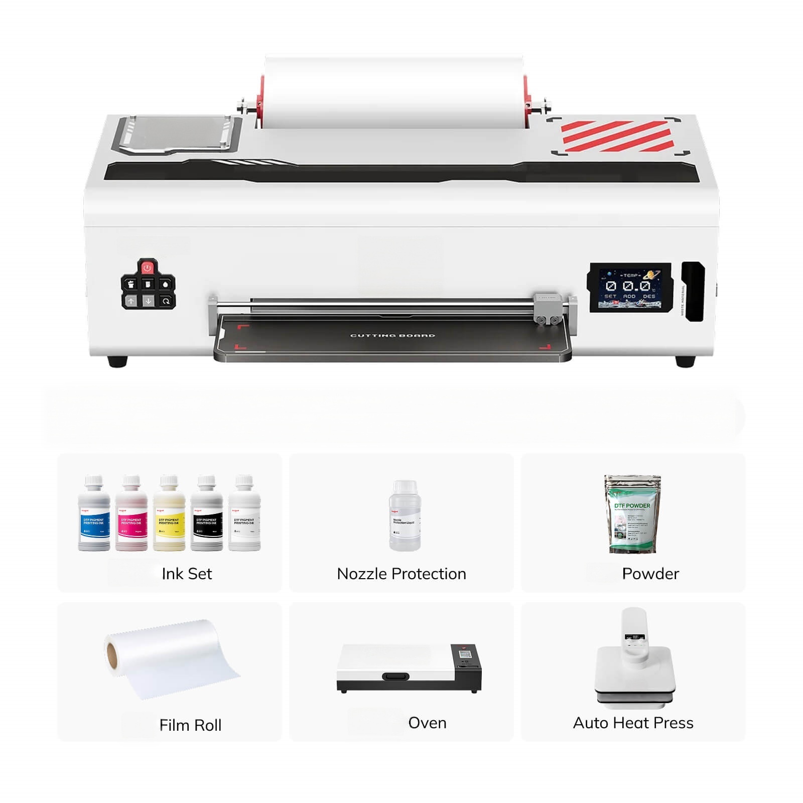 Easy-Start DTF Printer with Theme Screen – Low Maintenance, High Color Precision