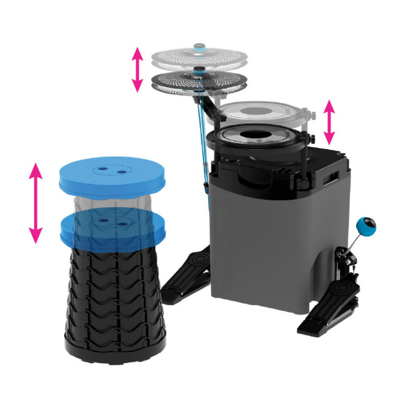 Essential Drum Set – Compact, Portable Acoustic Kit for Any Space