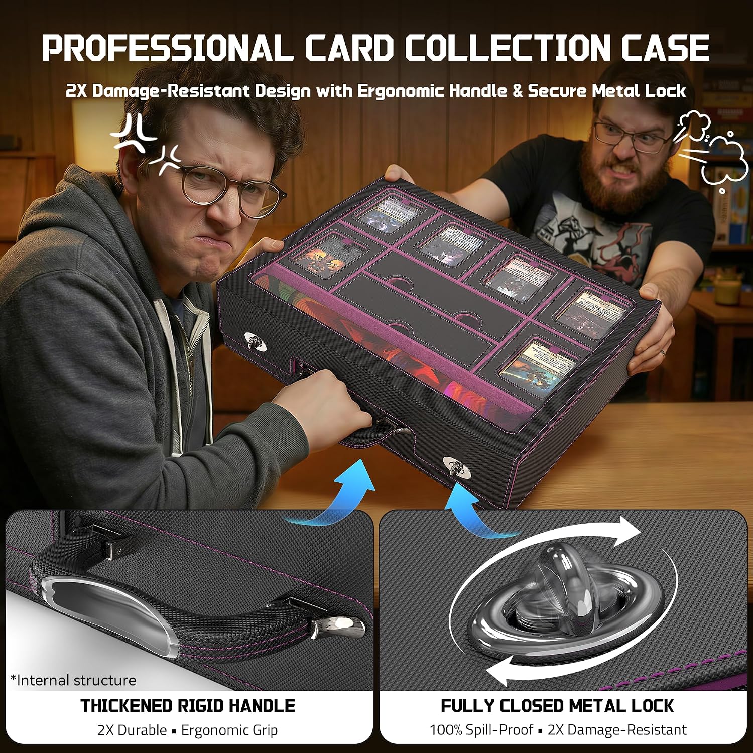 Modular 9-in-1 TCG Card Storage Box – Premium Deck Case with Display Window & Accessories