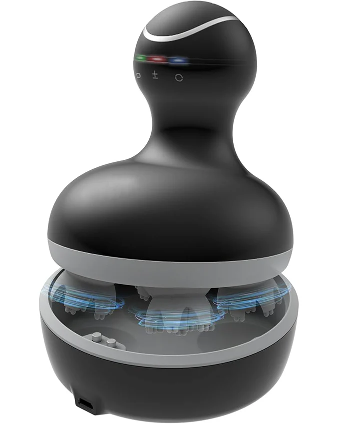 Electric cordless scalp massager with 84 kneading massage heads