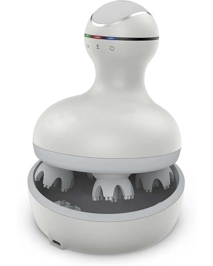 Electric cordless scalp massager with 84 kneading massage heads