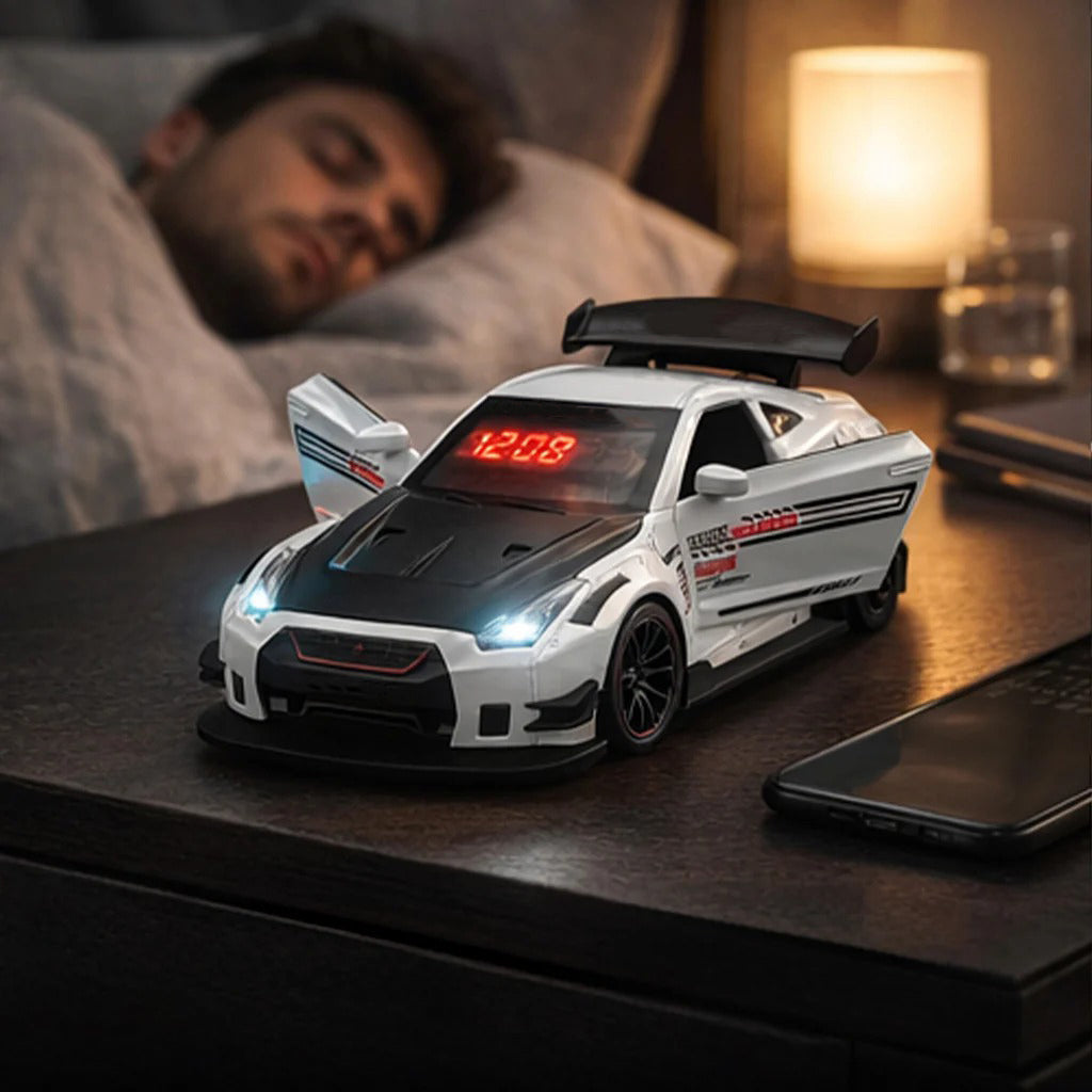 Supercar Engine Sound Alarm Clock – Mini Supercar Wake-Up Experience