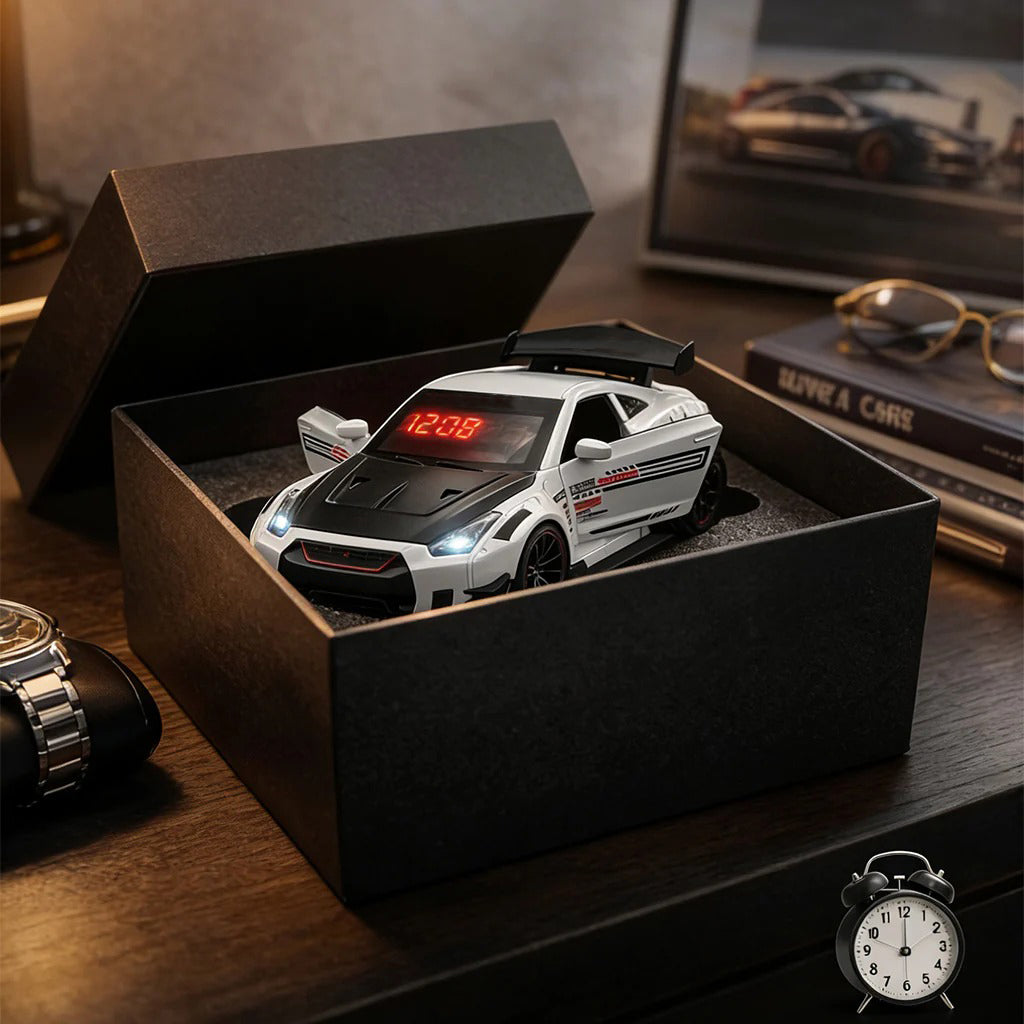 Supercar Engine Sound Alarm Clock – Mini Supercar Wake-Up Experience