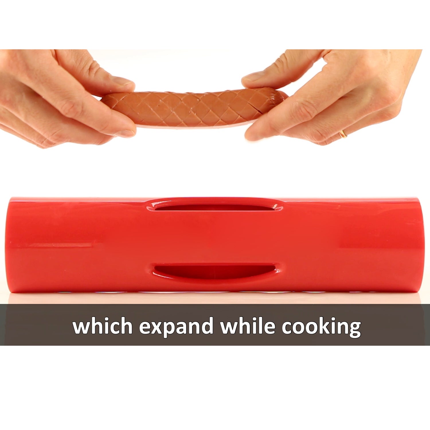 Stainless steel hot dog slicing tool