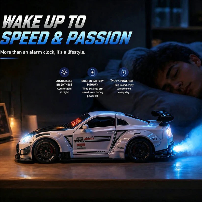 Supercar Engine Sound Alarm Clock – Mini Supercar Wake-Up Experience