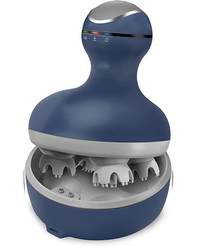 Electric cordless scalp massager with 84 kneading massage heads