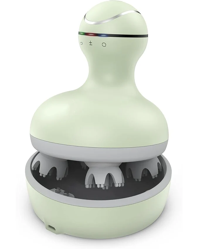 Electric cordless scalp massager with 84 kneading massage heads