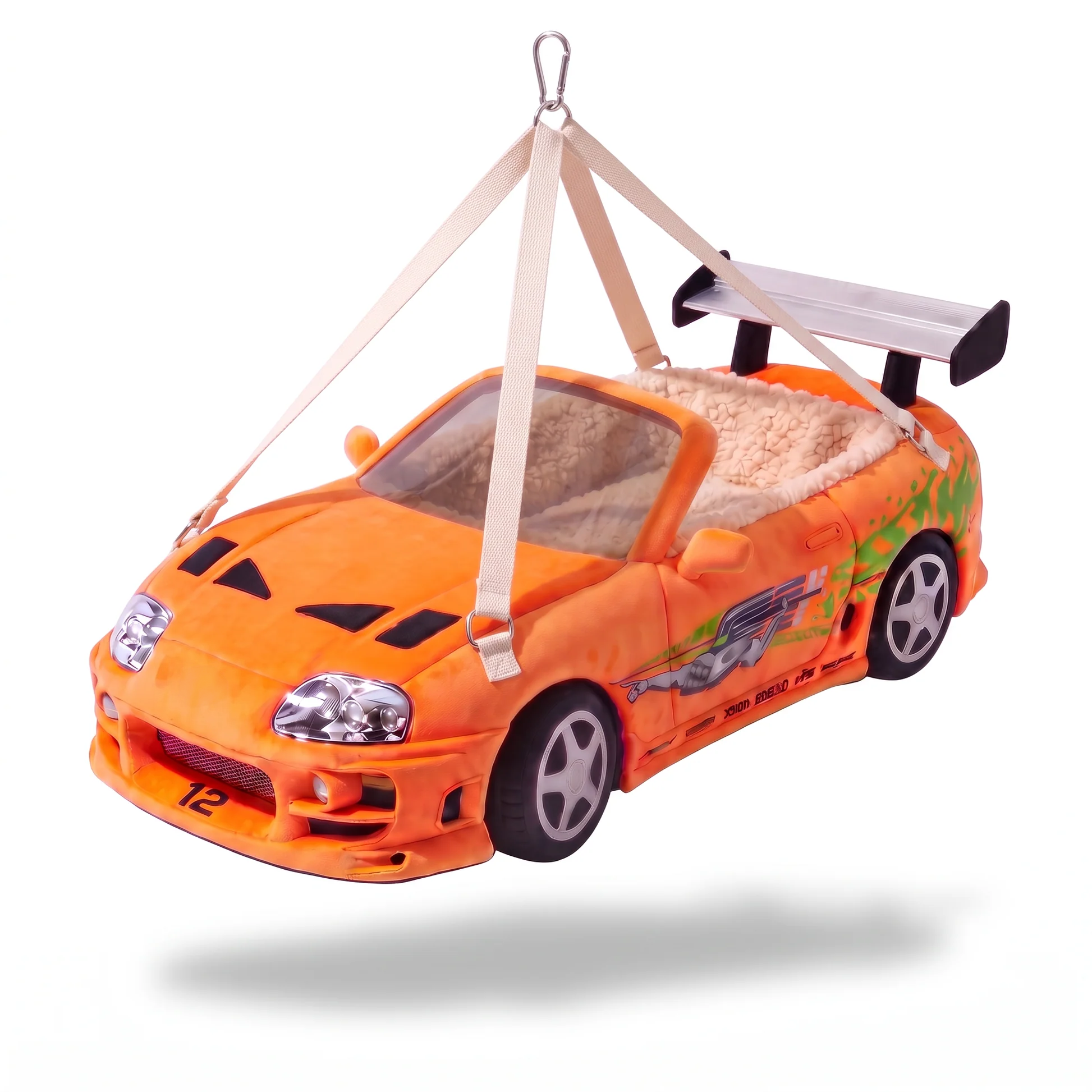 Hanging Cat Bed – Cozy Elevated Sleep Space with Sherpa Lining & Steel Carabiners 