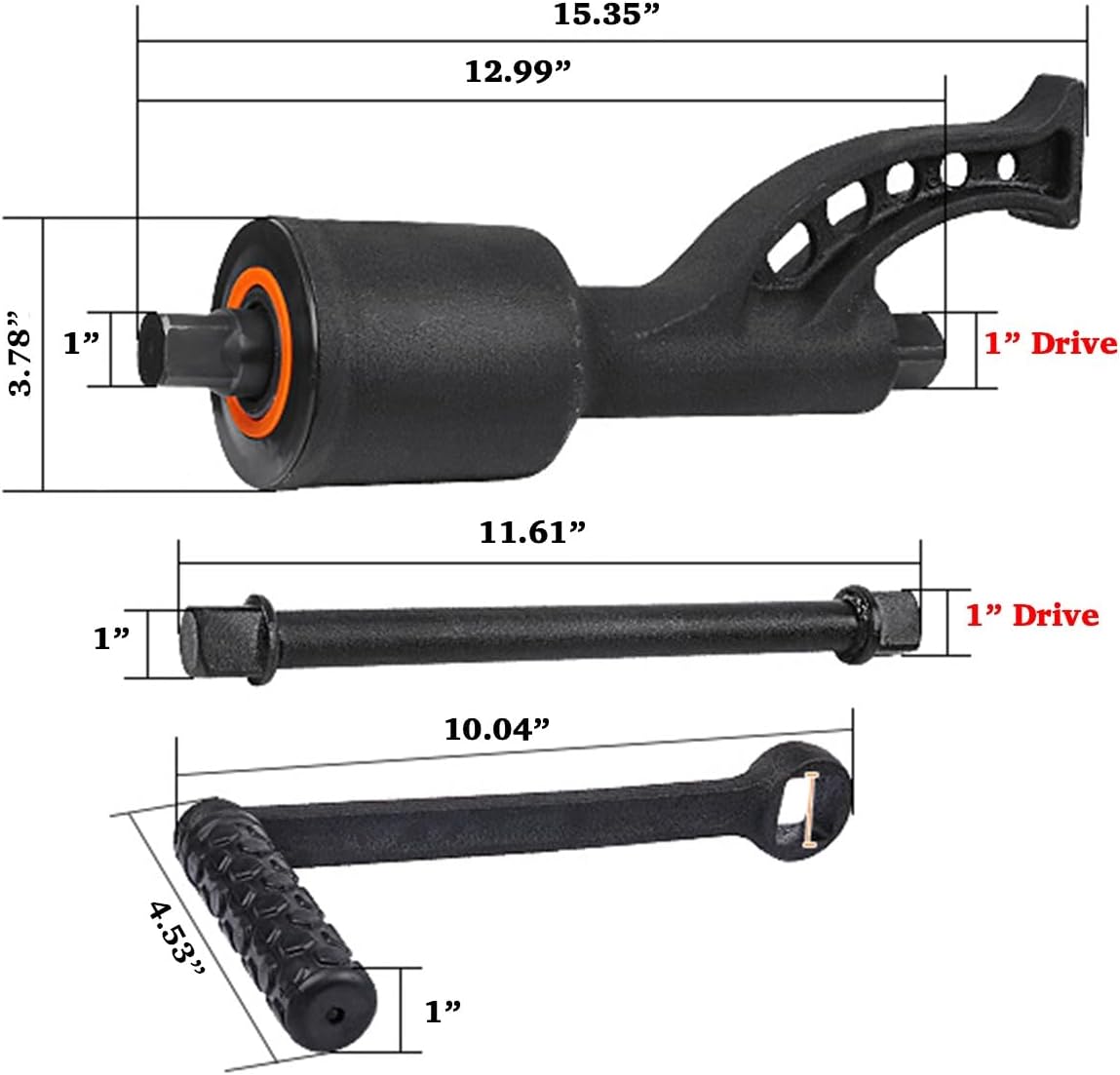 Heavy-Duty Torque Multiplier Wrench Set – 1:64 Gear Ratio, 4 Sockets, 4800NM Output
