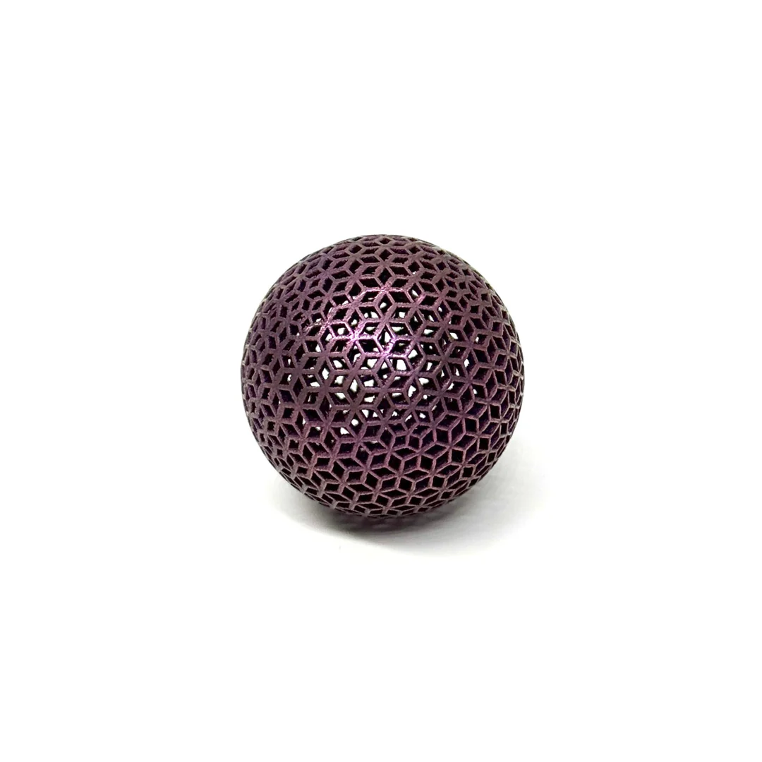 Titanium Spherical Lattice Ball – Hollow Geometric Bounce Toy for Precision Play