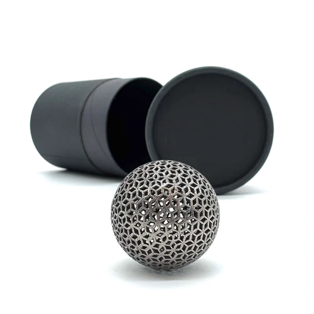 Titanium Spherical Lattice Ball – Hollow Geometric Bounce Toy for Precision Play