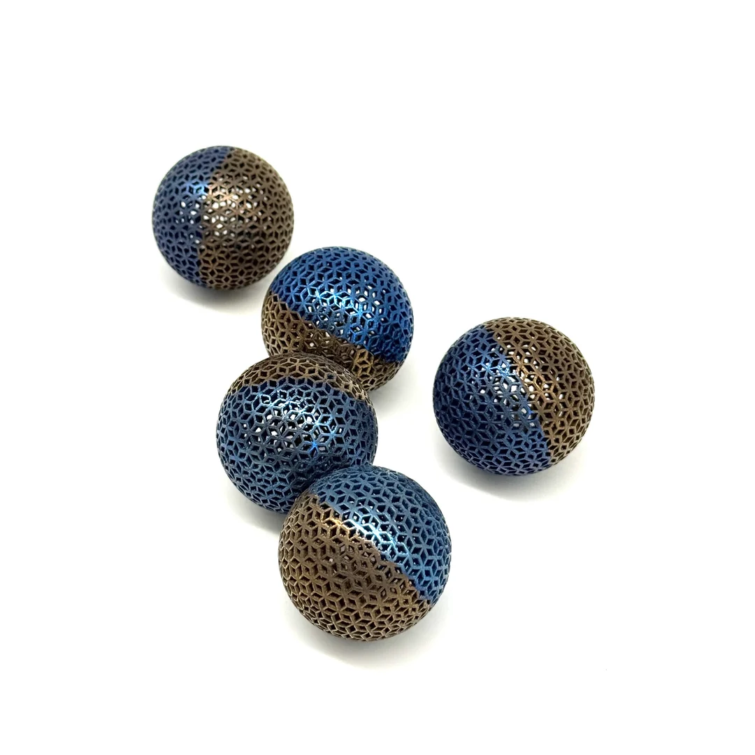 Titanium Spherical Lattice Ball – Hollow Geometric Bounce Toy for Precision Play