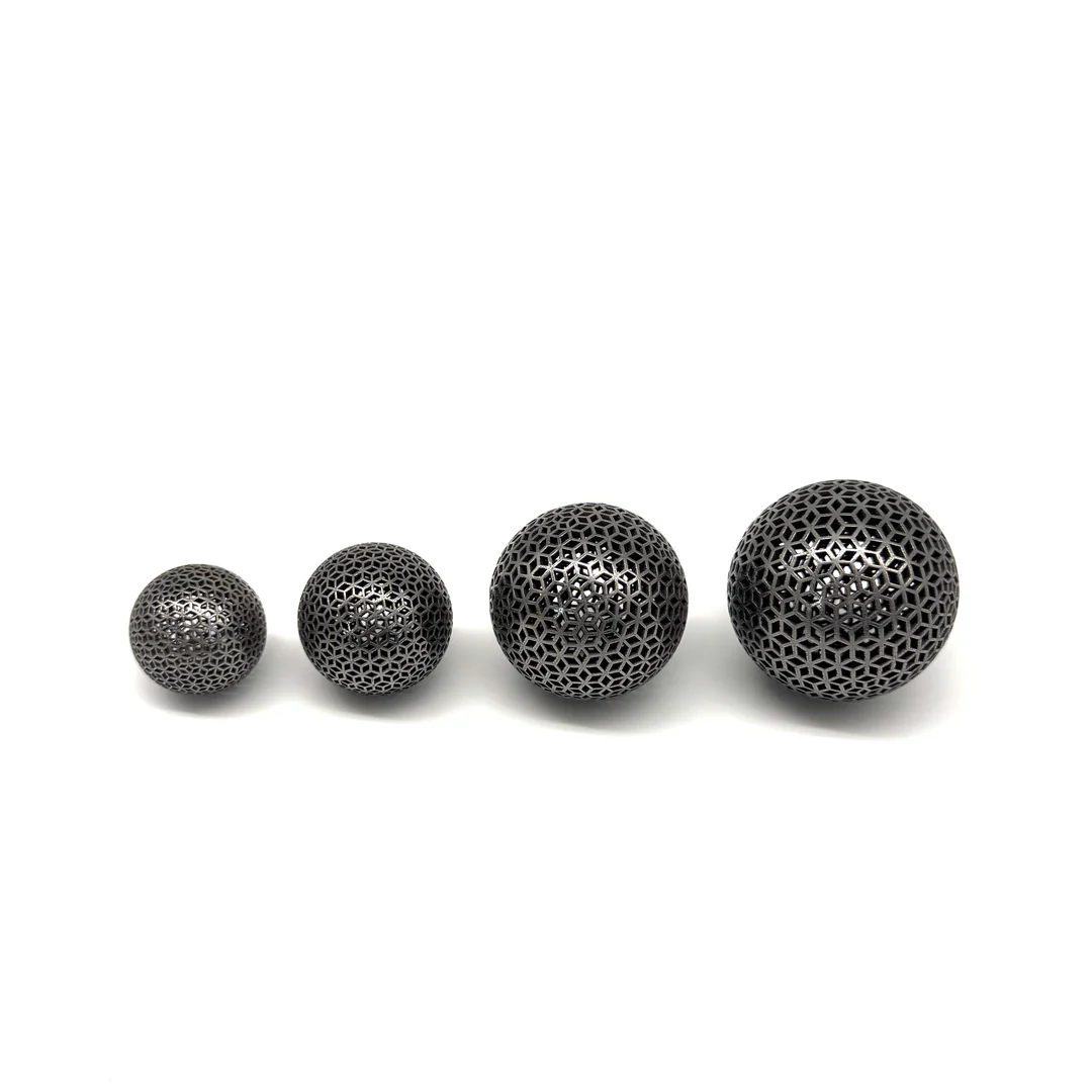 Titanium Spherical Lattice Ball – Hollow Geometric Bounce Toy for Precision Play