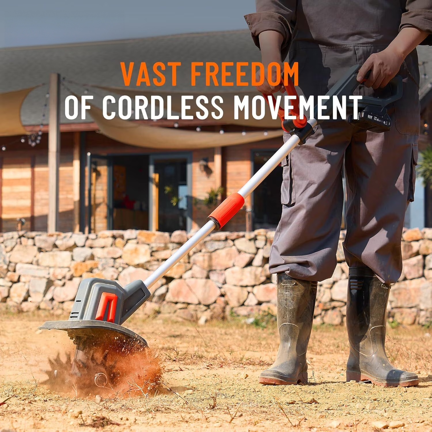 What's Included 1 × Cordless Tiller Unit 2 × 2.0Ah Batteries 1 × Fast Charger 1 × User Manual