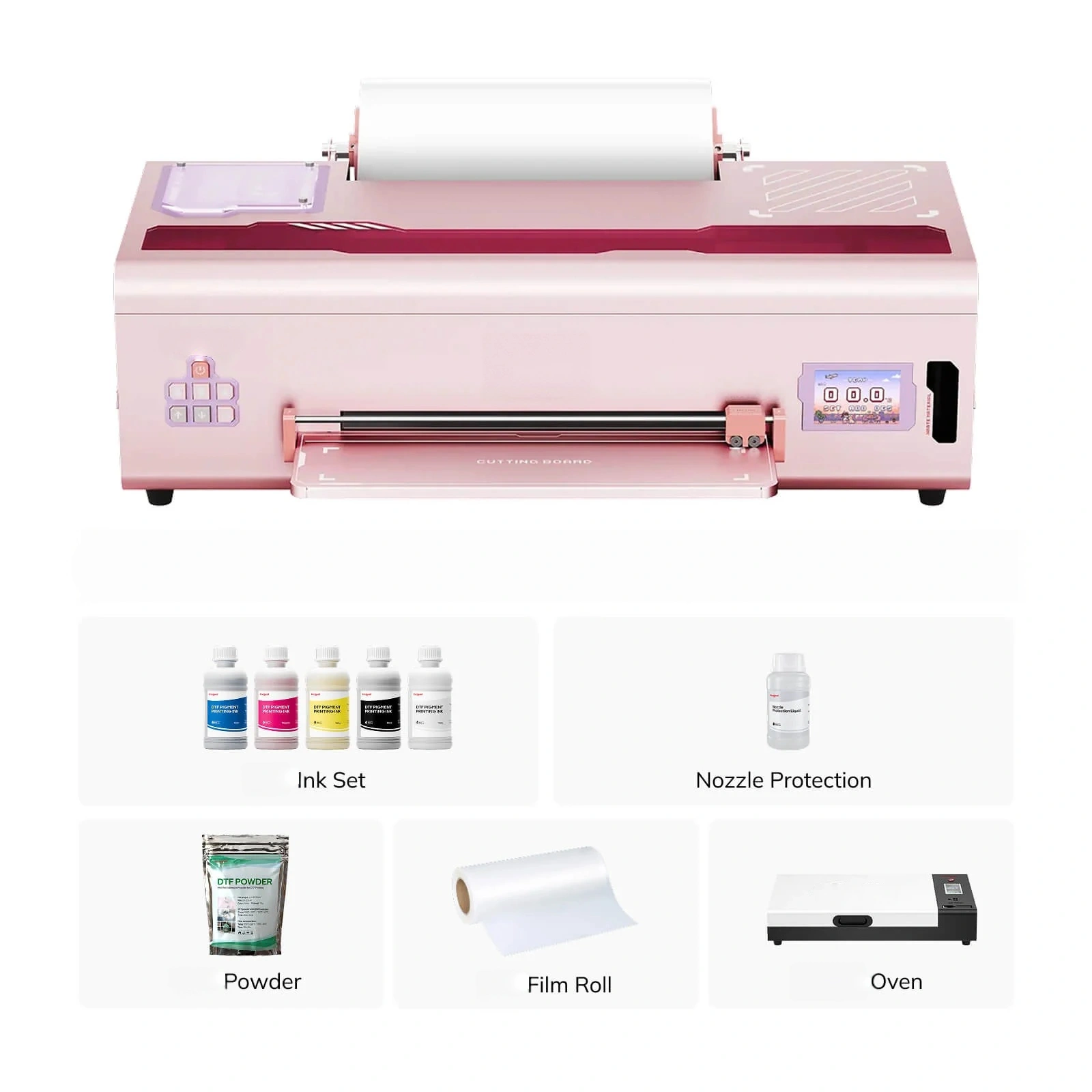 Easy-Start DTF Printer with Theme Screen – Low Maintenance, High Color Precision