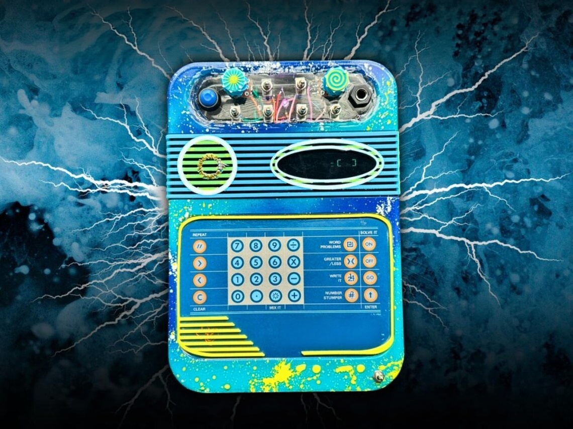 Circuit-Bent Educational Math Toy – One-of-a-Kind Glitch Instrument with Color-Changing LEDs 