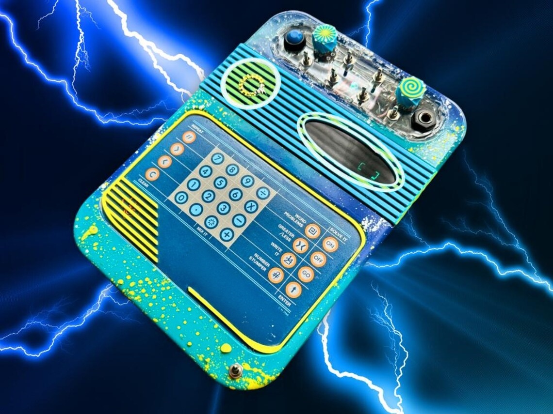 Circuit-Bent Educational Math Toy – One-of-a-Kind Glitch Instrument with Color-Changing LEDs 