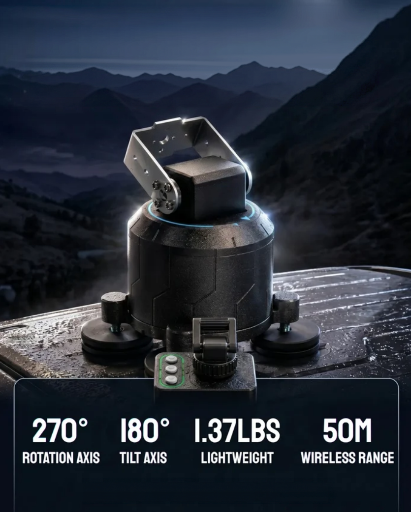 Outdoor Thermal Scanner Mount with Remote Control & Stable Magnetic Base