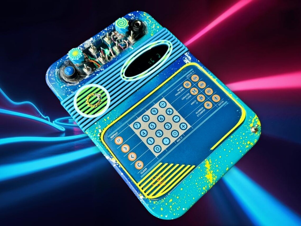 Circuit-Bent Educational Math Toy – One-of-a-Kind Glitch Instrument with Color-Changing LEDs 