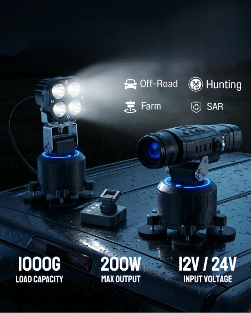 Outdoor Thermal Scanner Mount with Remote Control & Stable Magnetic Base