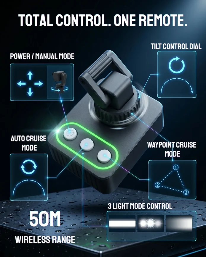 Outdoor Thermal Scanner Mount with Remote Control & Stable Magnetic Base