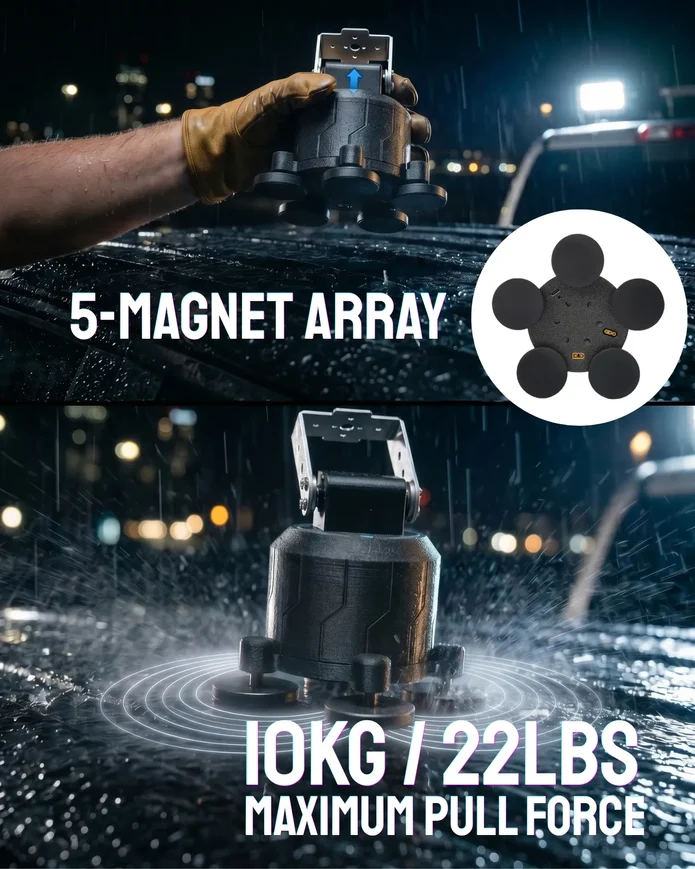 Outdoor Thermal Scanner Mount with Remote Control & Stable Magnetic Base
