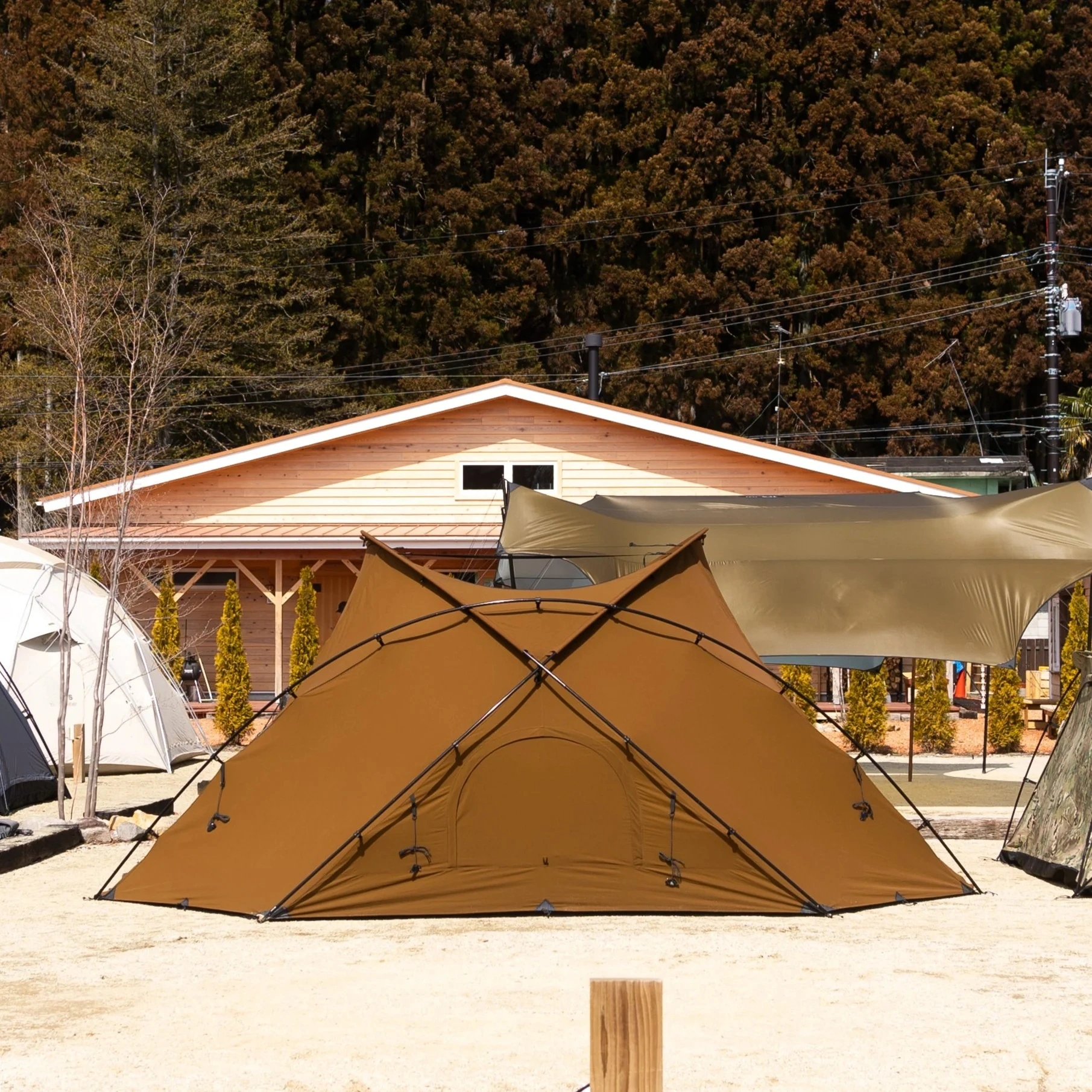 Fireproof Patio Tent – Flame-Retardant Shelter with Stove Jack for 4-Season Camping