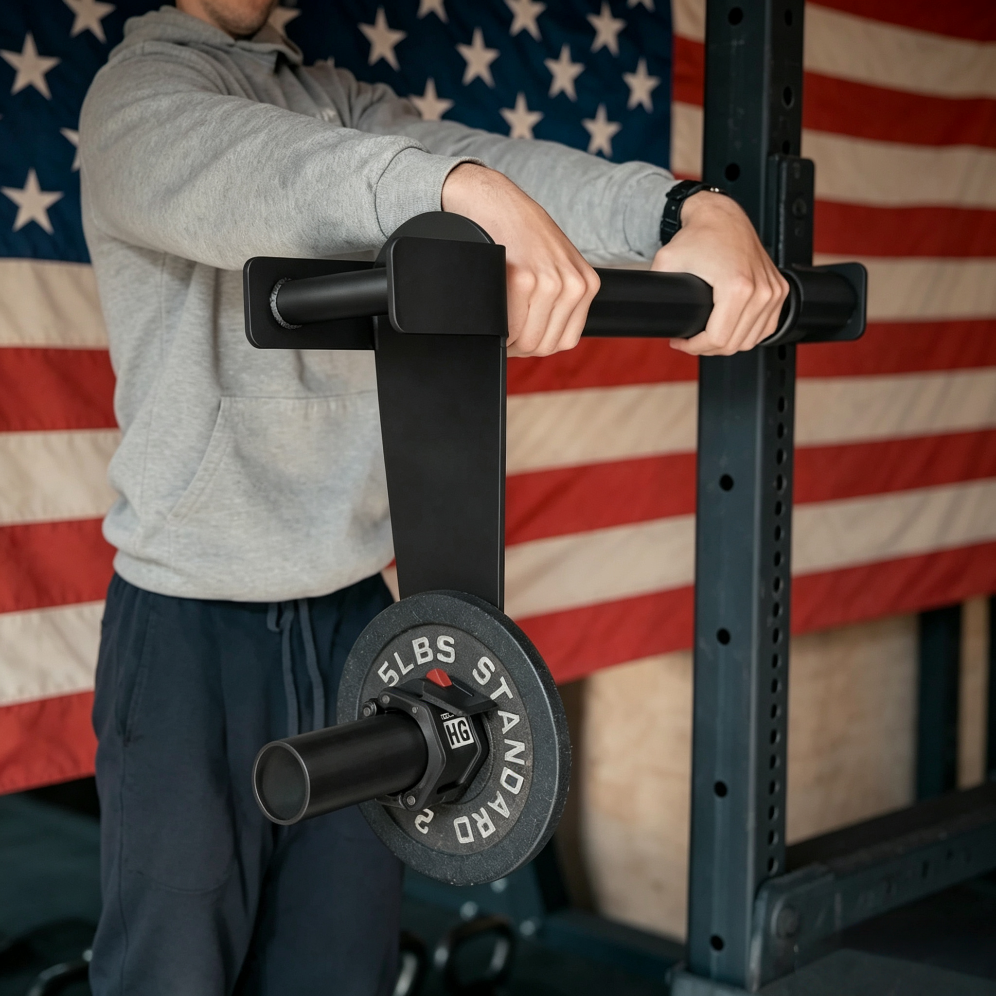 Adjustable Barbell Grip Trainer,Rotating Strength Attachment for Wrist Forearm Workouts