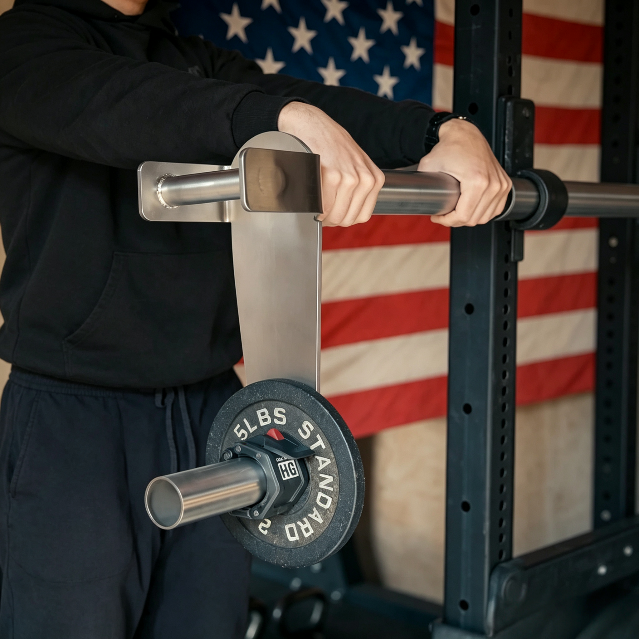 Adjustable Barbell Grip Trainer,Rotating Strength Attachment for Wrist Forearm Workouts