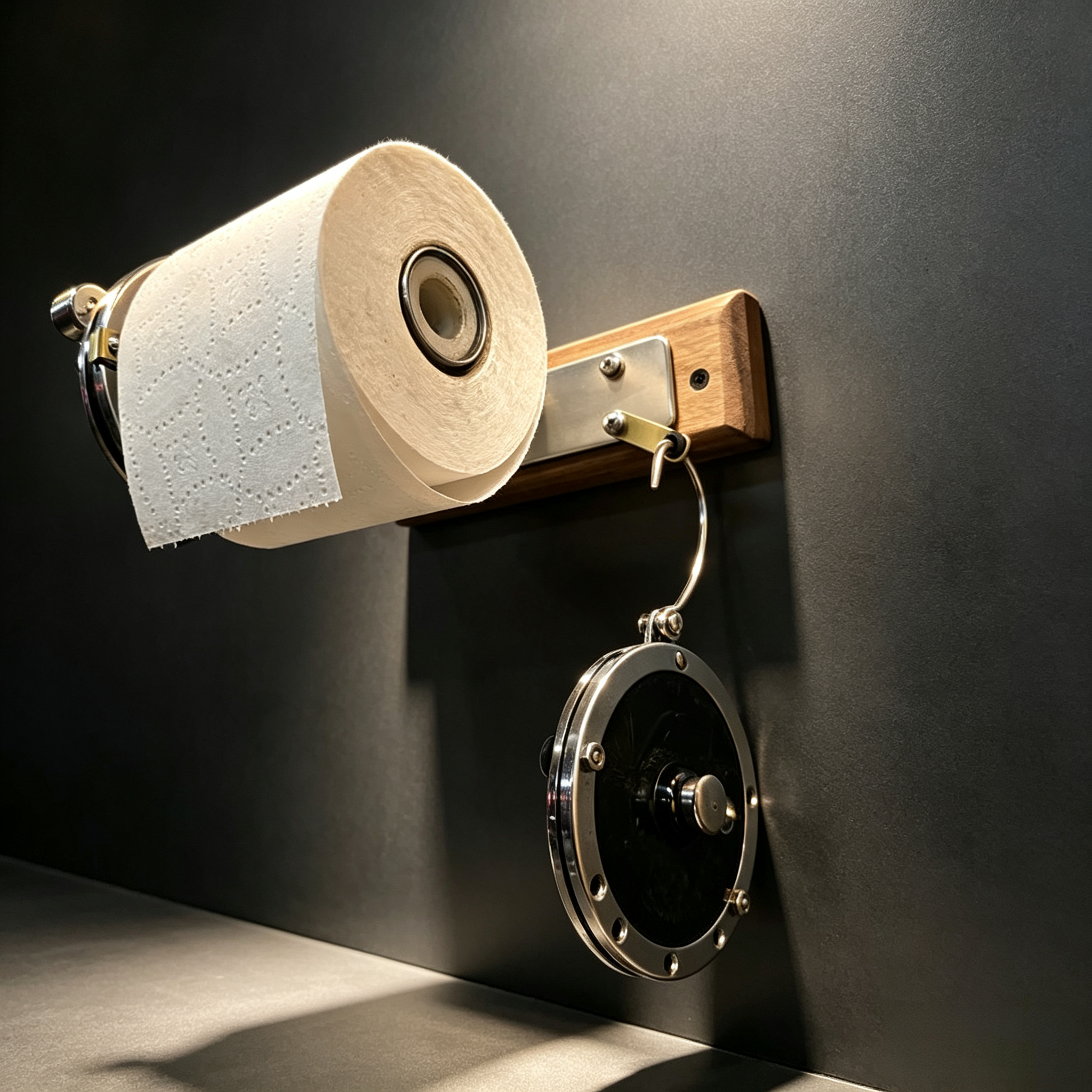 Fishing Reel Toilet Paper Holder – Wall Mounted